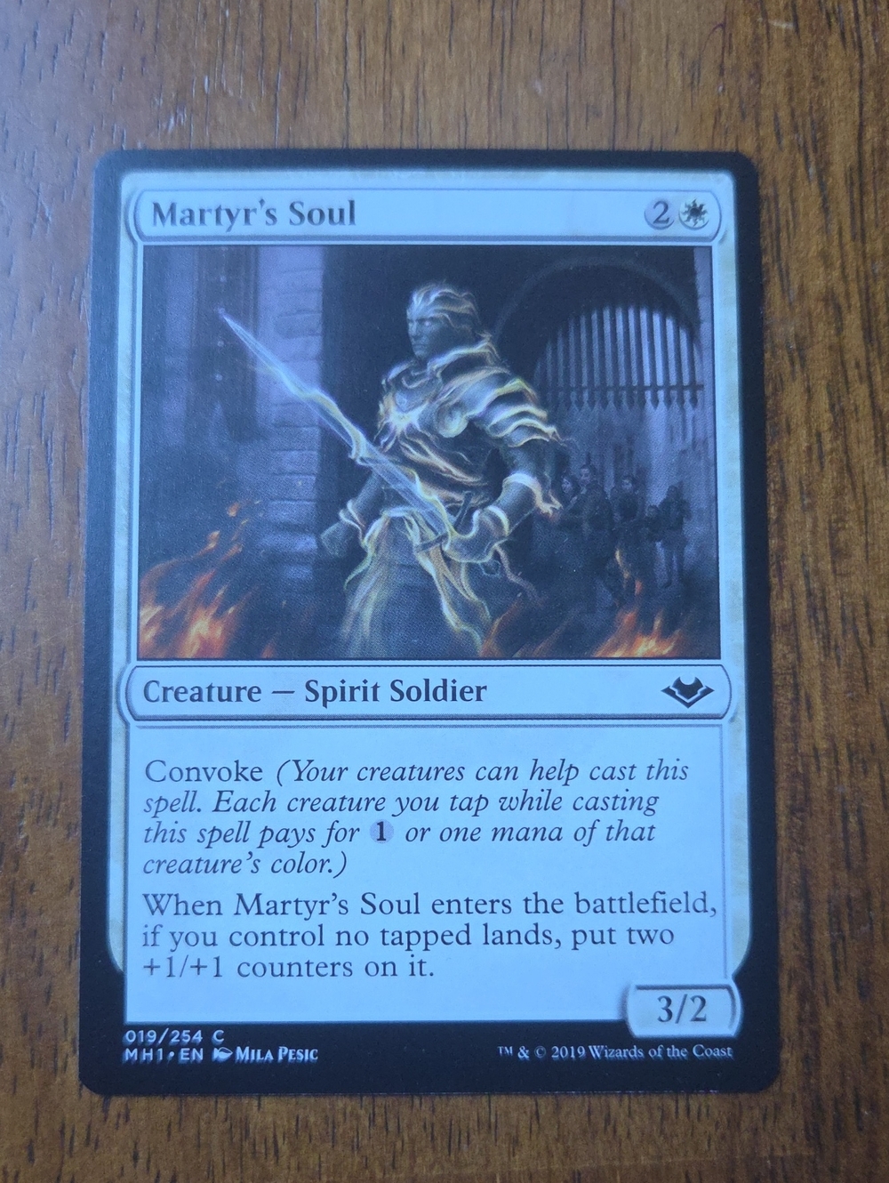 Martyr's Soul - White Spirit Soldier Trading Card